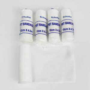 EchoAid Medical Gauze Roll 100% Cotton 10cm x 4.5m Disposable Surgical Guaze Bandage & Medical Dressings for Hospital