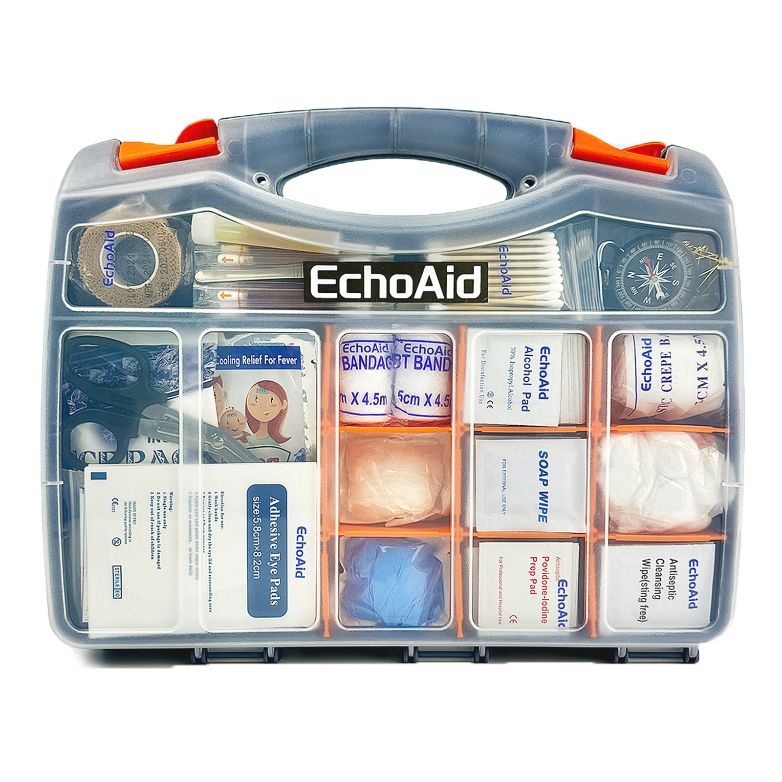 EchoAid Professional 500 Piece Emergency First Aid Kit for Home, Car, Travel, Camping, Truck, Hiking, Sports, Office, Vehicle & Outdoor Emergencies - Emergency Medical Kit, Large First Aid Kit Survival - Image 2